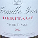 エリタージュ　2022年　イヴ•グラ　フランス　赤　V.D.F.   750ml